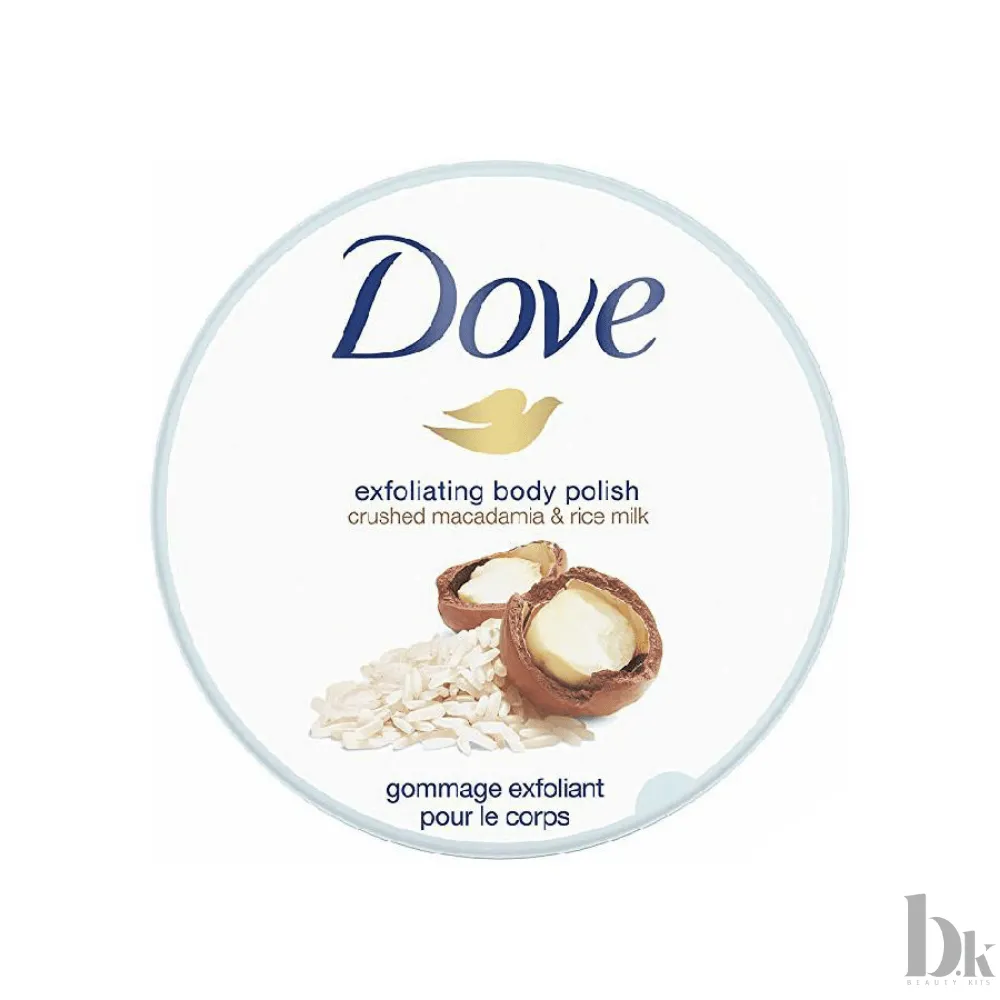 Dove Crushed Macadamia & Rice Milk Moderate Exfoliating Body Polish (298gm)