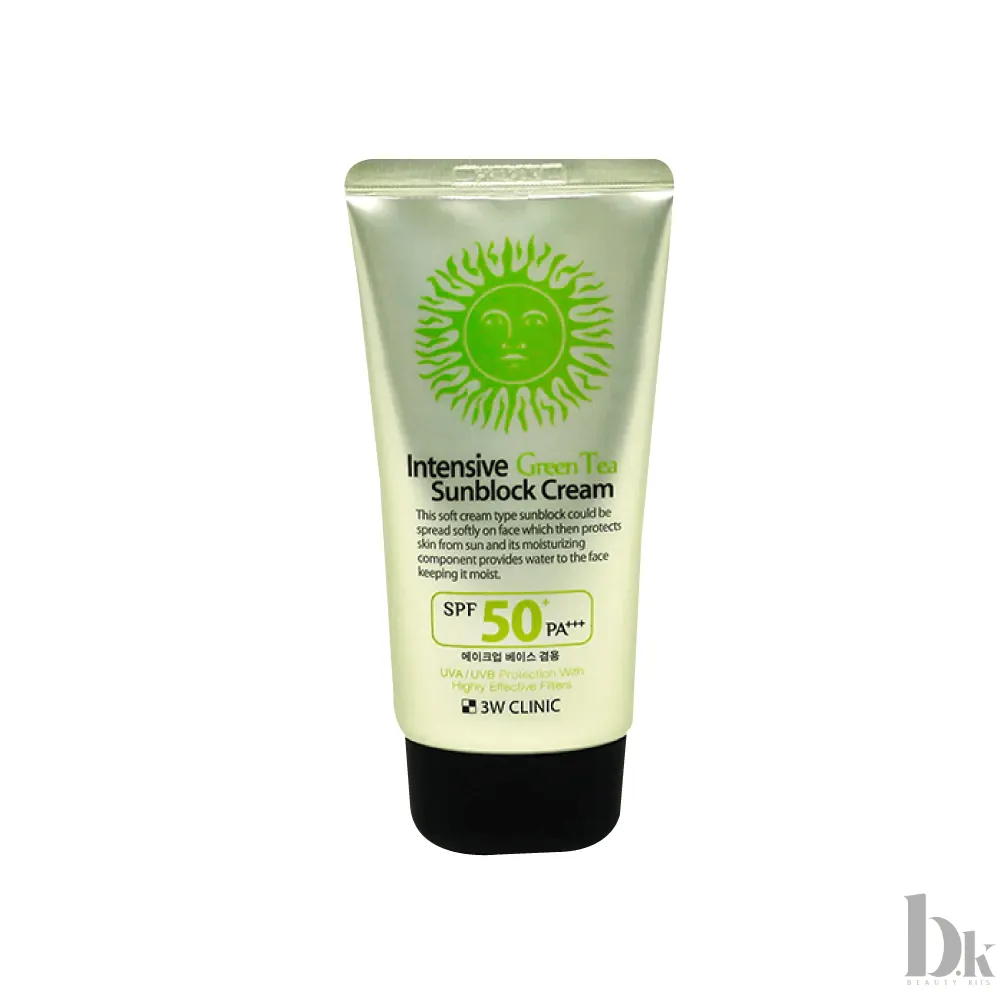 3W Clinic Intensive Green Tea Sunblock Cream SPF 50+PA+++ (70ml)