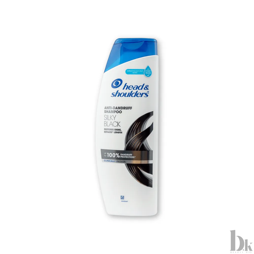 Head & Shoulders Silky Black Anti Dandruff Shampoo for Women & Men (180ml)