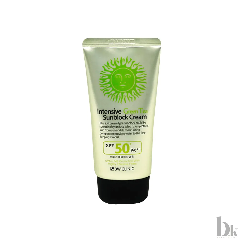 3W Clinic Intensive Green Tea Sunblock Cream SPF 50+PA+++ (70ml)