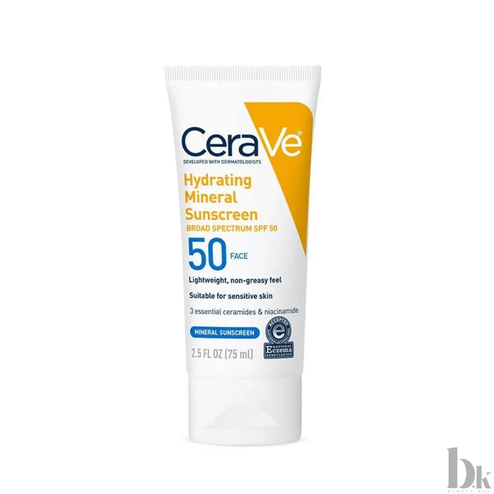 CeraVe Hydrating Mineral Face Sunscreen Broad Spectrum SPF 50 (75ml)