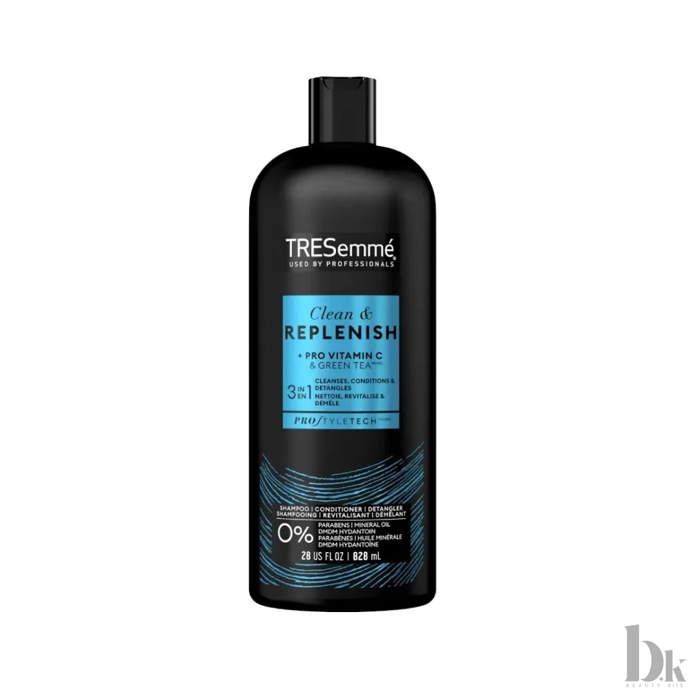 Tresemme Cleanse & Replenish 3 in 1 Shampoo Conditioner & Detangler (828ml)