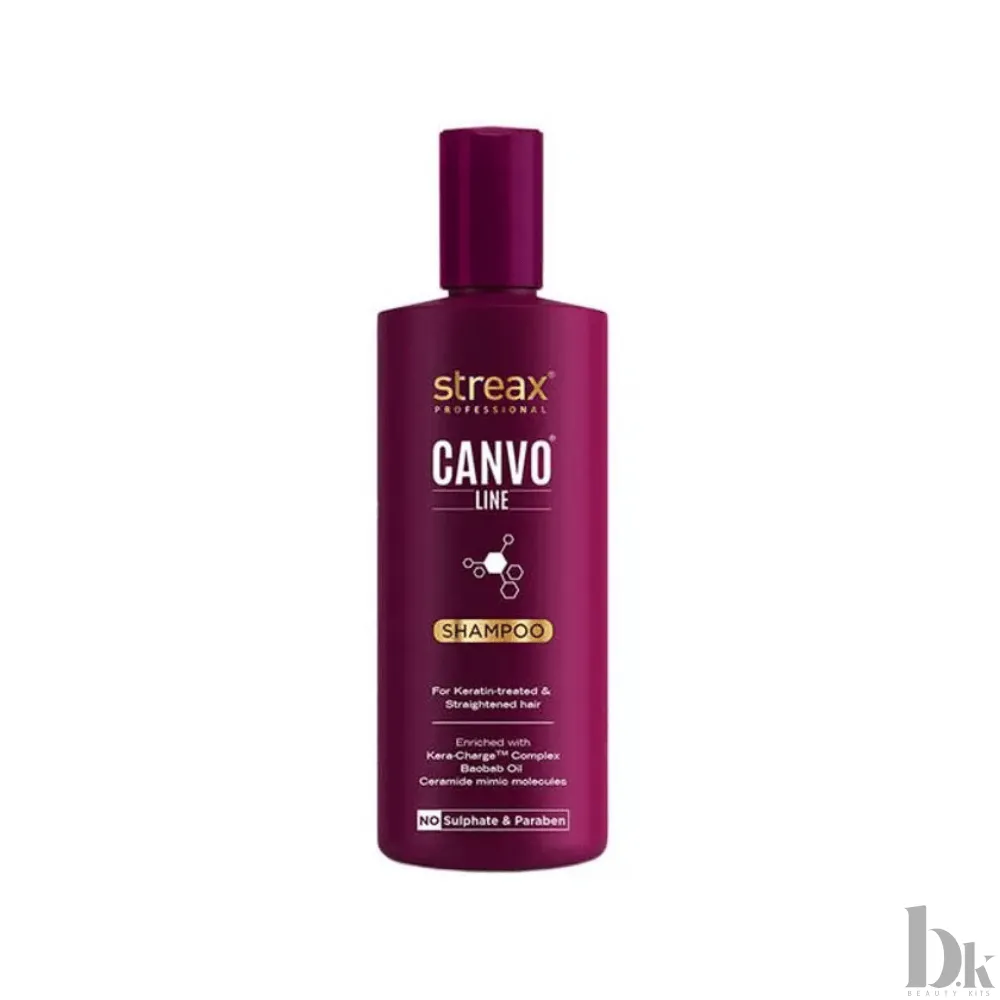 Streax Professional Canvo Line Shampoo For Keratin Treated And Straightened Hair