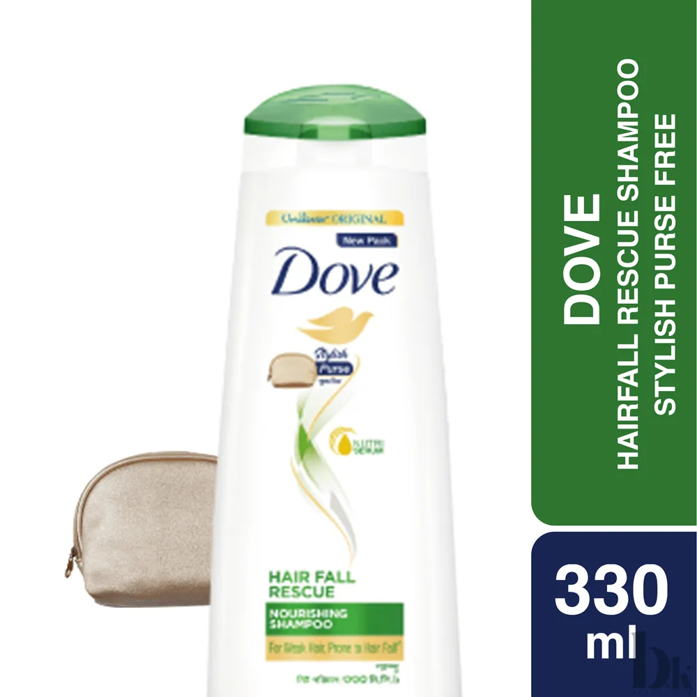 Dove Shampoo Hairfall Rescue 330ml (Stylish Purse Free) (330ml)