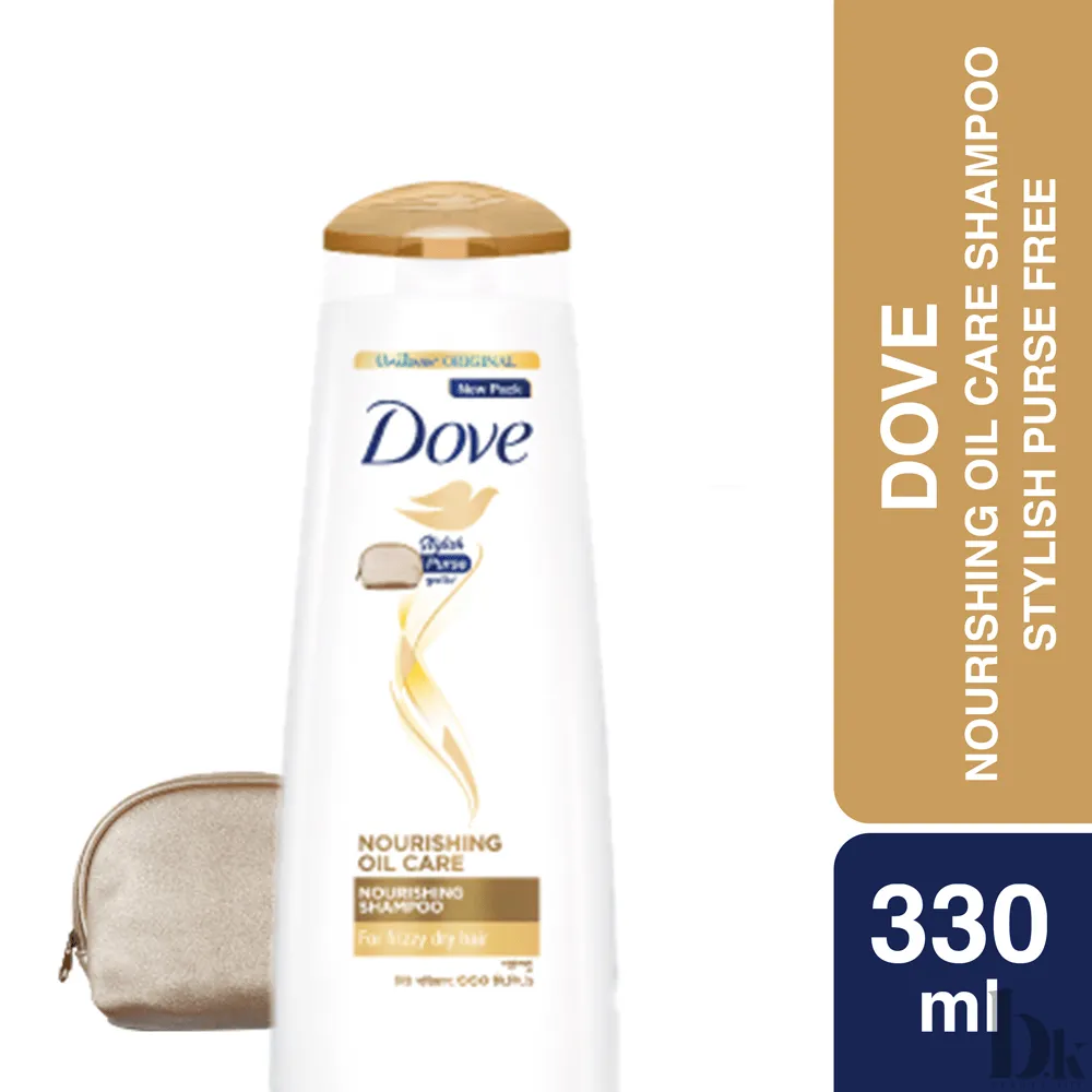 Dove Shampoo Nourishing Oil Care 330ml (Stylish Purse Free) (330ml)