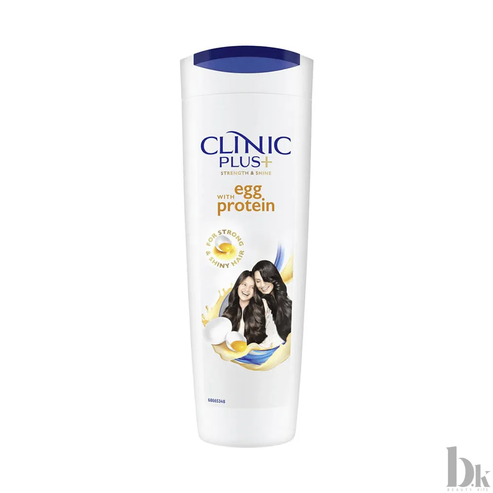 Clinic Plus Strength & Shine Shampoo - Egg Protein, For Strong & Shiny Hair (355