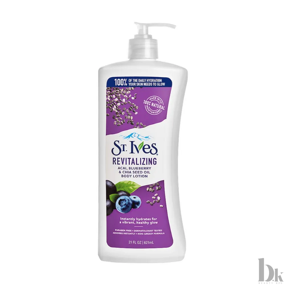 St. Ives Revitalizing Body Lotion Acai, Blueberry & Chia Seed Oil (621ml)