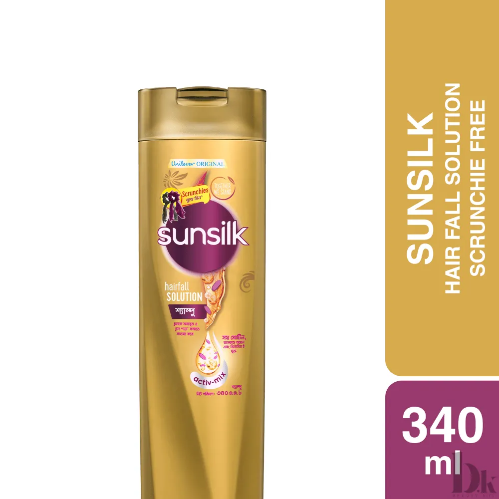 Sunsilk Shampoo Hair Fall Solution 340ml Hair Scrunch Free (340ml)