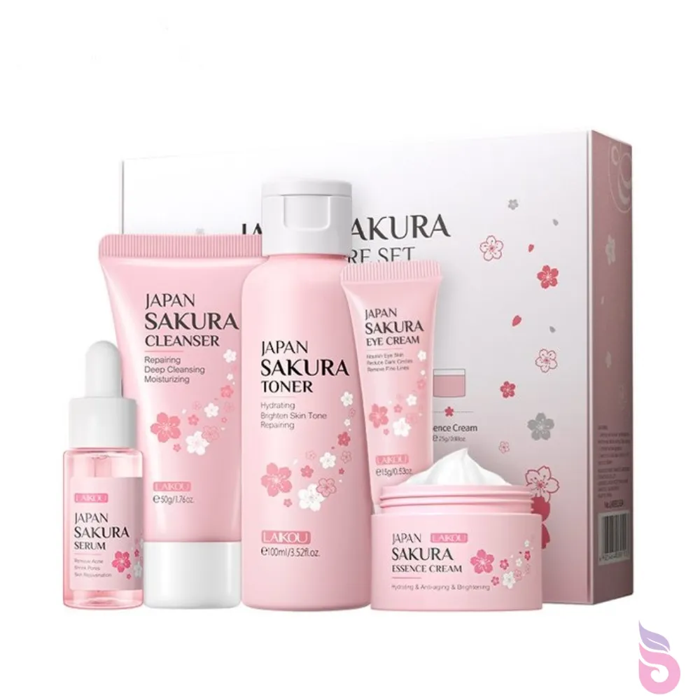 Laikou Japan Sakura Skincare Set (5 Pcs)