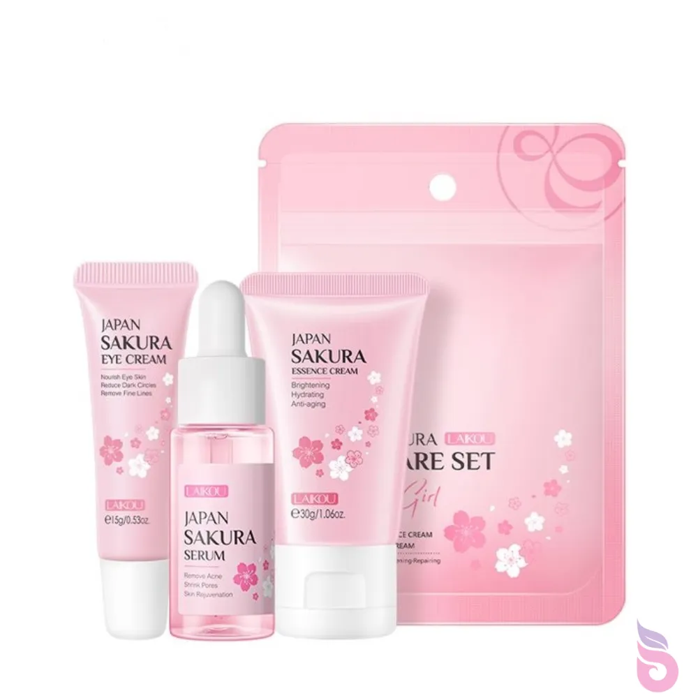 Laikou Sakura Skin & Eye Care Set (3Pcs)