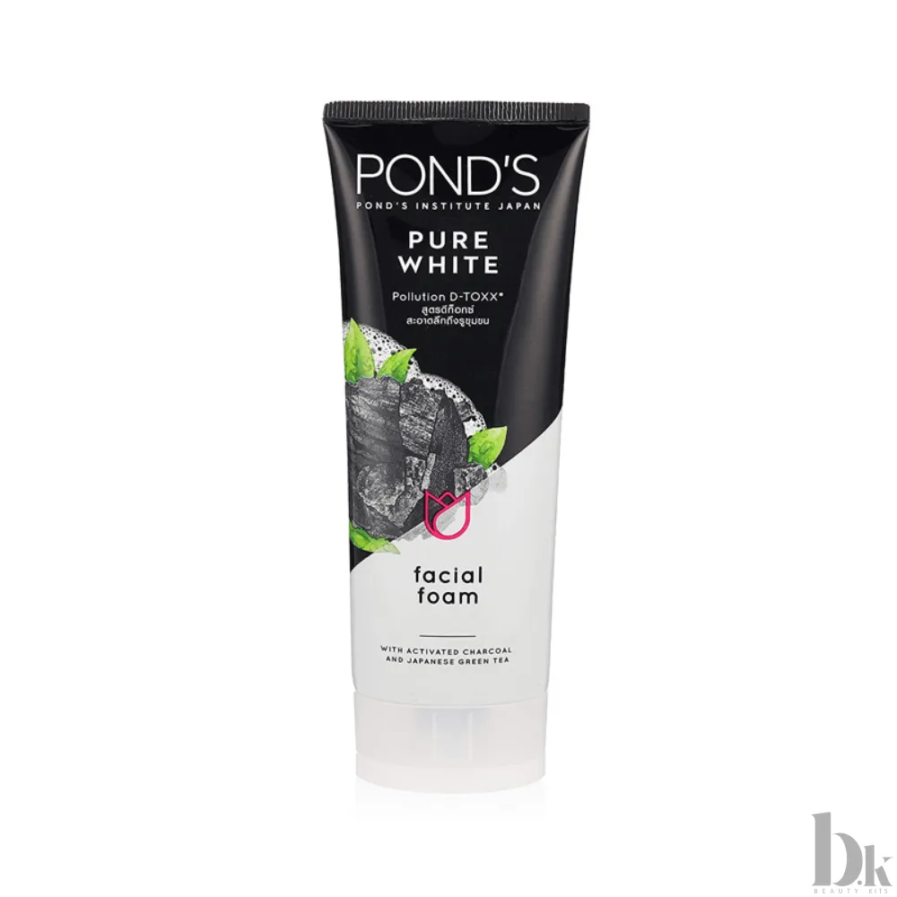 Pond's Pure Bright Facial Foam With Activated Charcoal and Japanese Green Tea (1