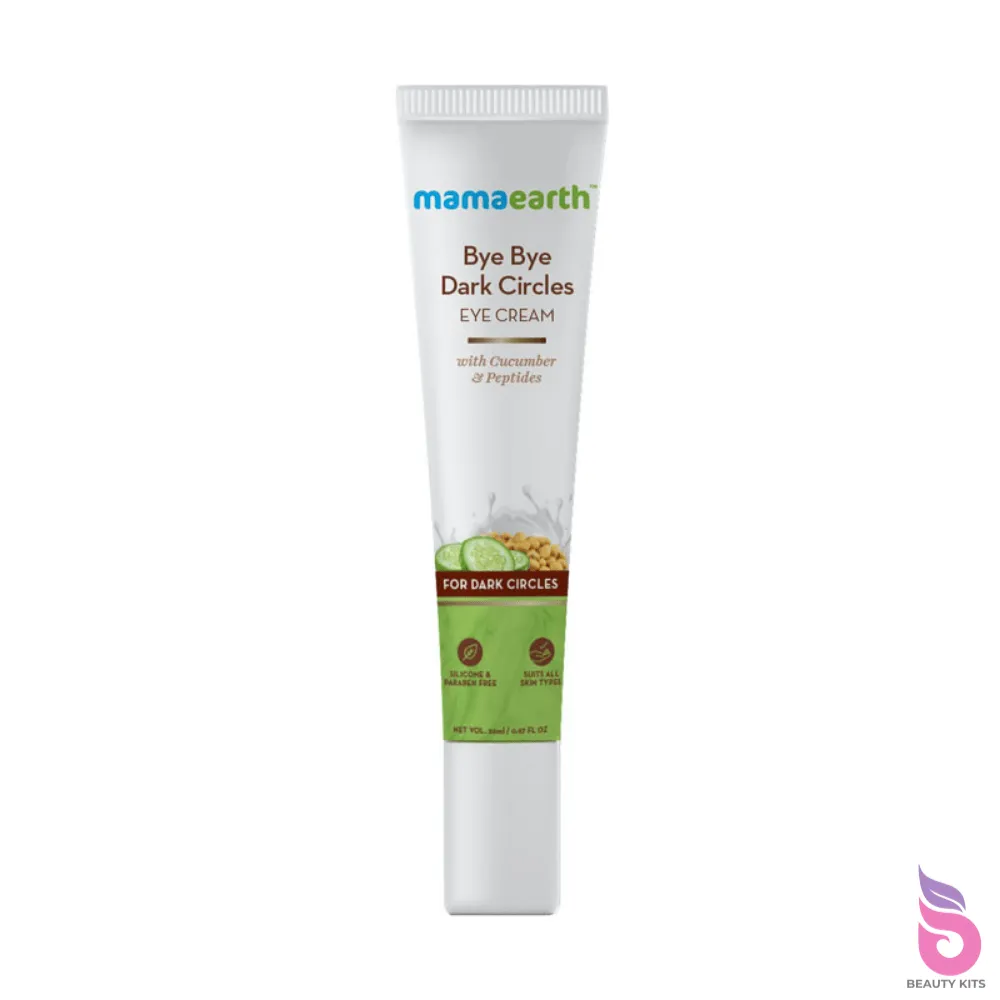 Mamaearth bye bye dark circles eye cream with cucumber & peptides for dark circl