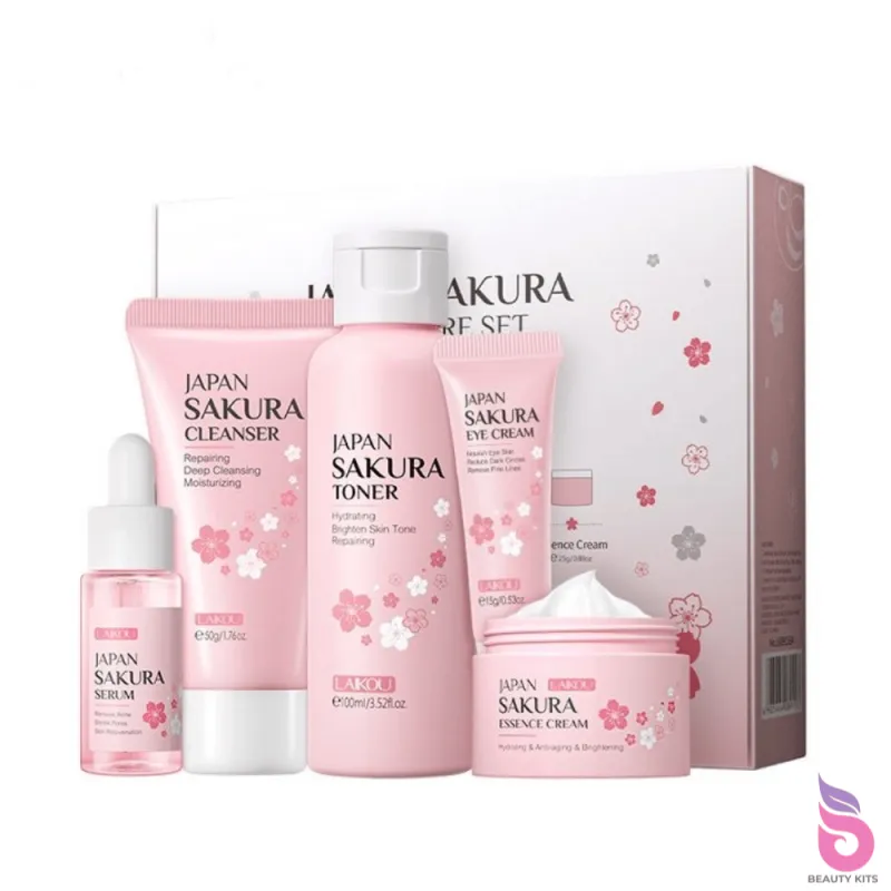 Laikou Japan Sakura Skincare Set (5 Pcs)