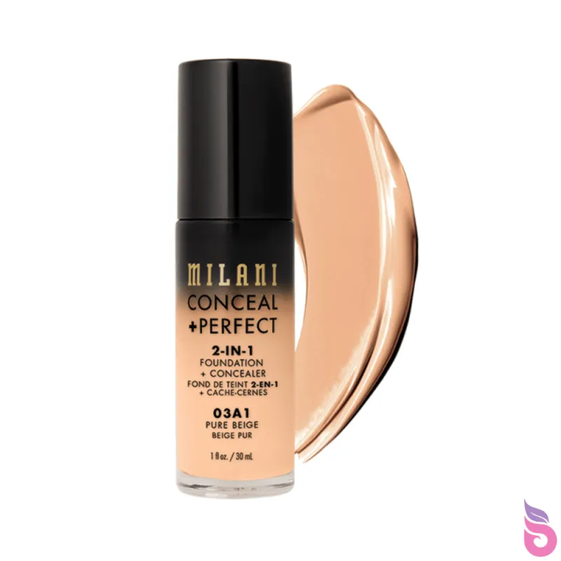 Milani Conceal + Perfect 2-In-1 Foundation + Concealer 03A1 Pure Beige (30ml)